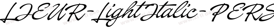 LIEUR-LightItalic-PERSONAL USE ONLY字体转换